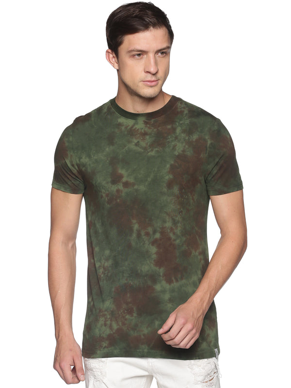 Olive Camo Inspired Tie & Dye T-Shirt