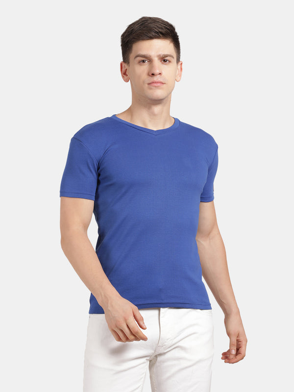 Men's Cobalt Stretchred V-Neck Tshirt