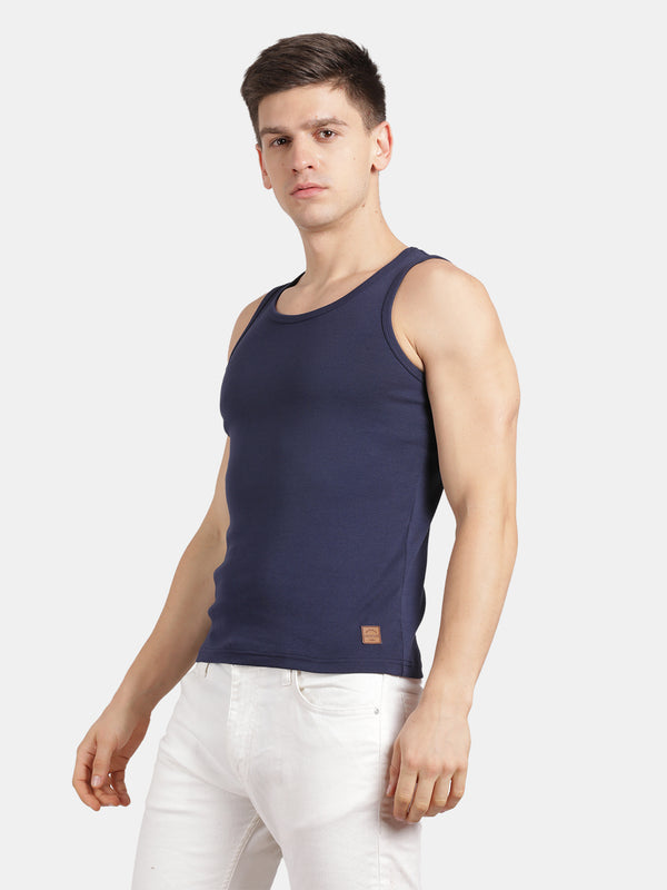 Men's Navy Slim Fit Tangtop