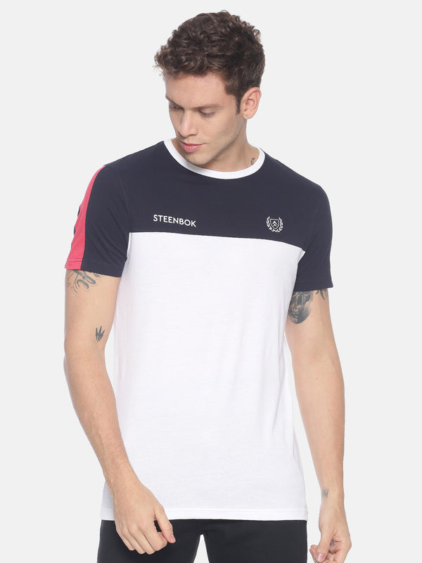 Men's Colour Block Basic T-Shirt