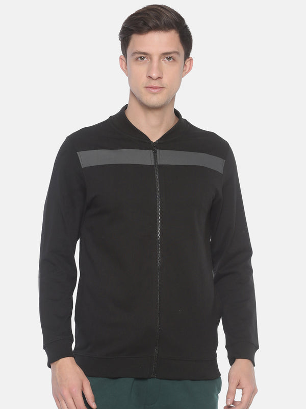 Black Full Zipper Sweatshirt for Men
