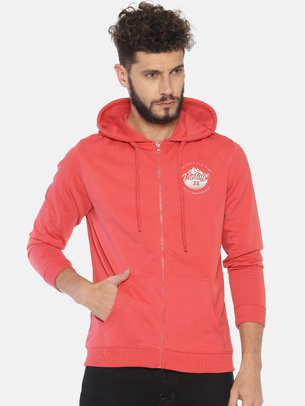 Men's Red Hooded Sweatshirt