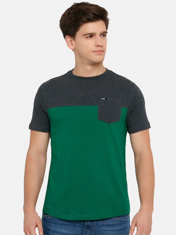 Men's Anthra Melange Crew Neck T-Shirt
