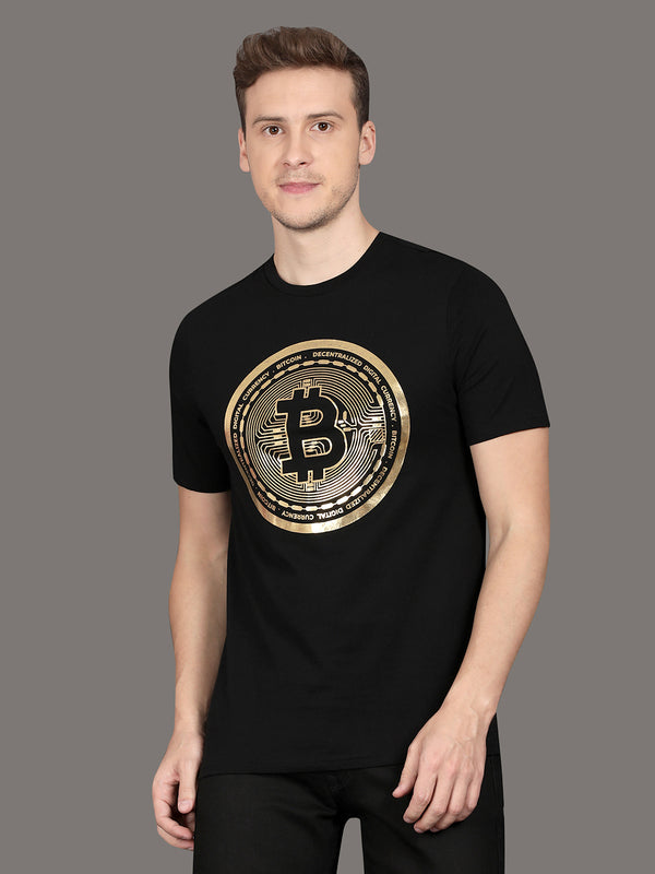 Bit Coin Printed T-Shirt for Men