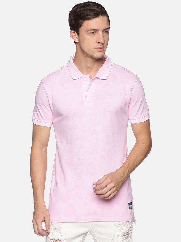 Pink Cloudy Polo t-shirt