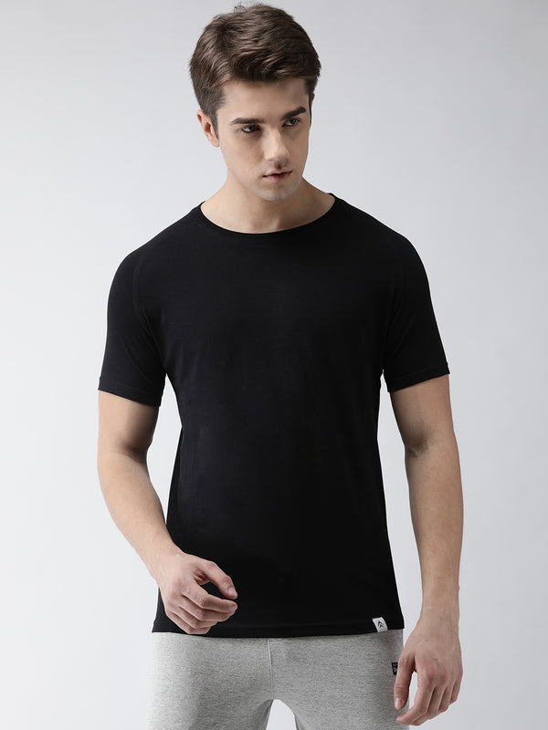 Men's Jet Black Raglan Odour-Free T-Shirt