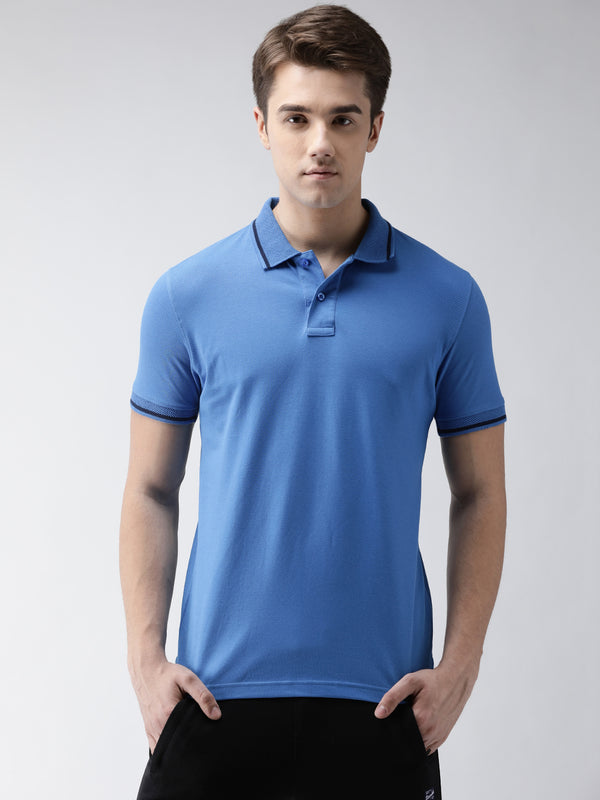 Men's Azure Go-Polo Odour-Free T-Shirt