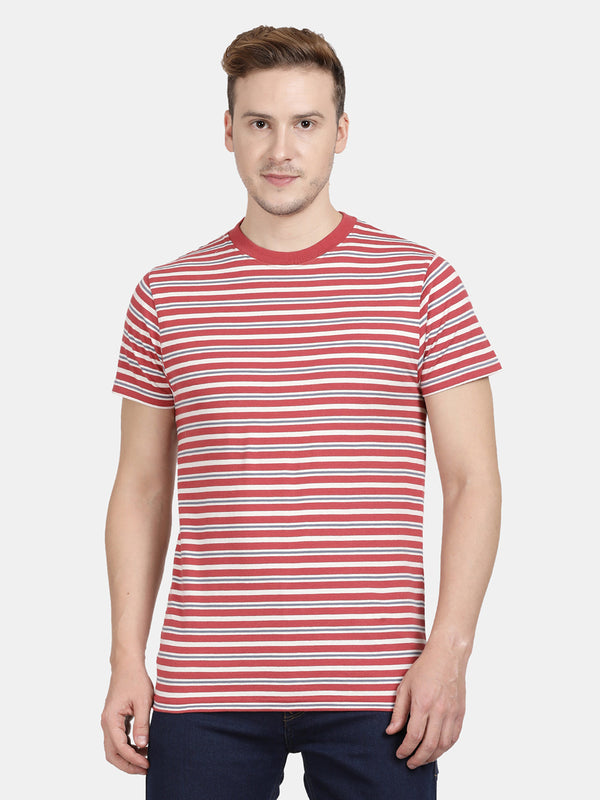 Red Striped Basic tee