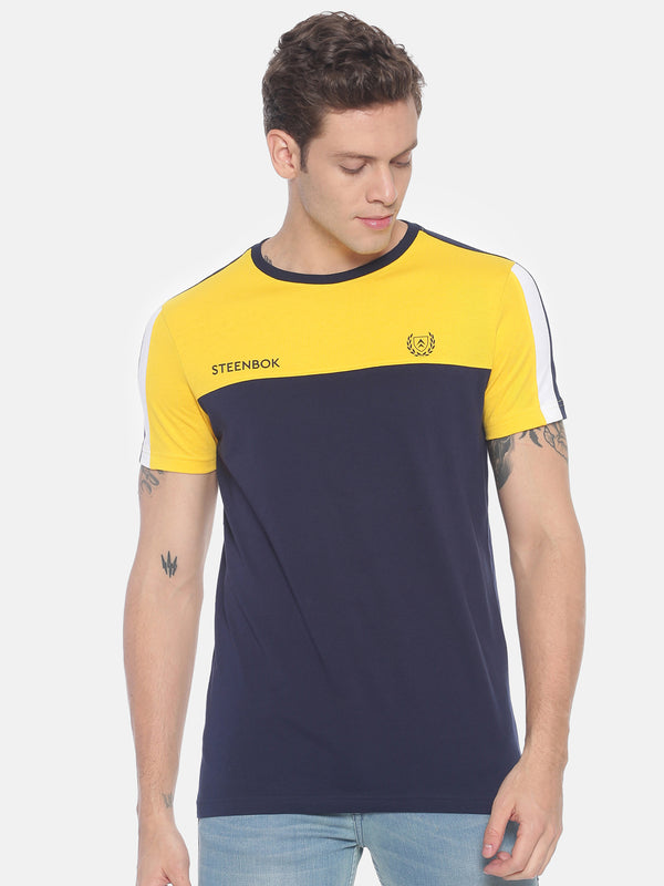 Men's Colour Block Basic T-Shirt