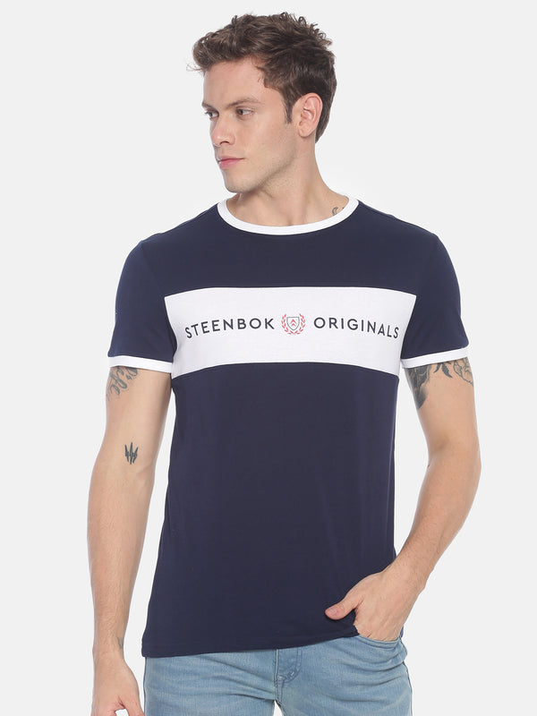 Men's Colour Block Basic T-Shirt