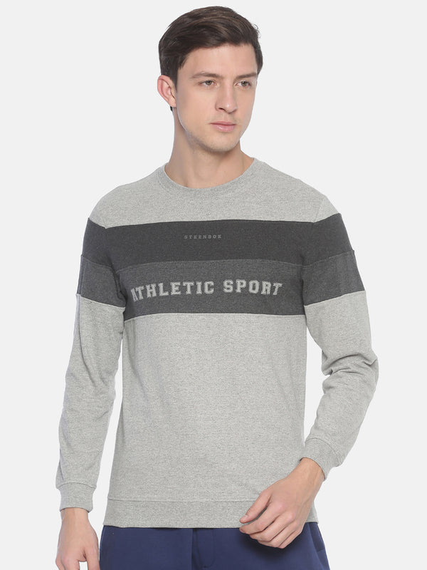 Grey Melange Full Sleeve Sweatshirt