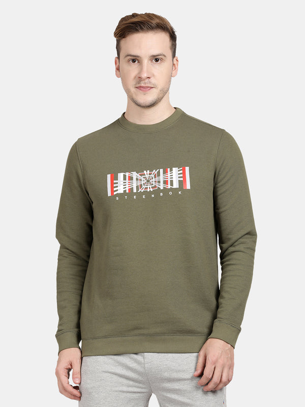 Printed Olive Men's Sweatshirt