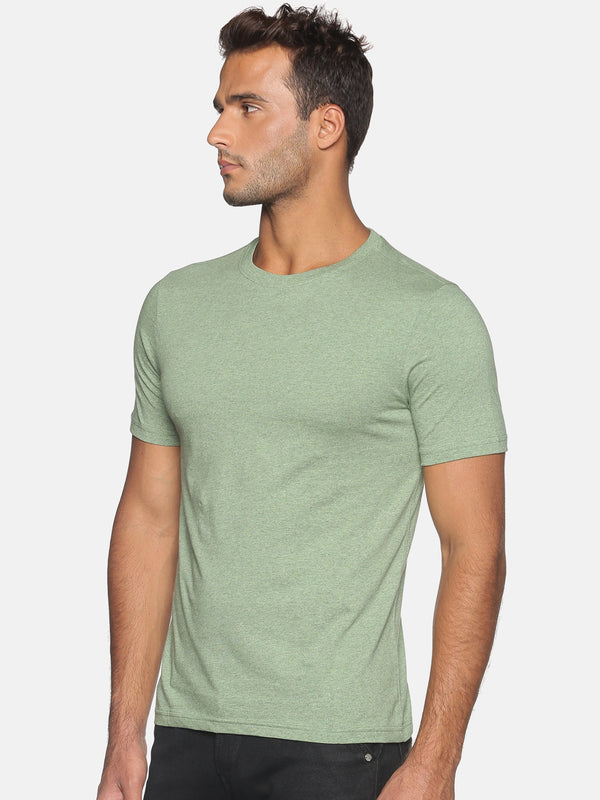 Men's Organic Cotton Lite green Crew Neck Tee