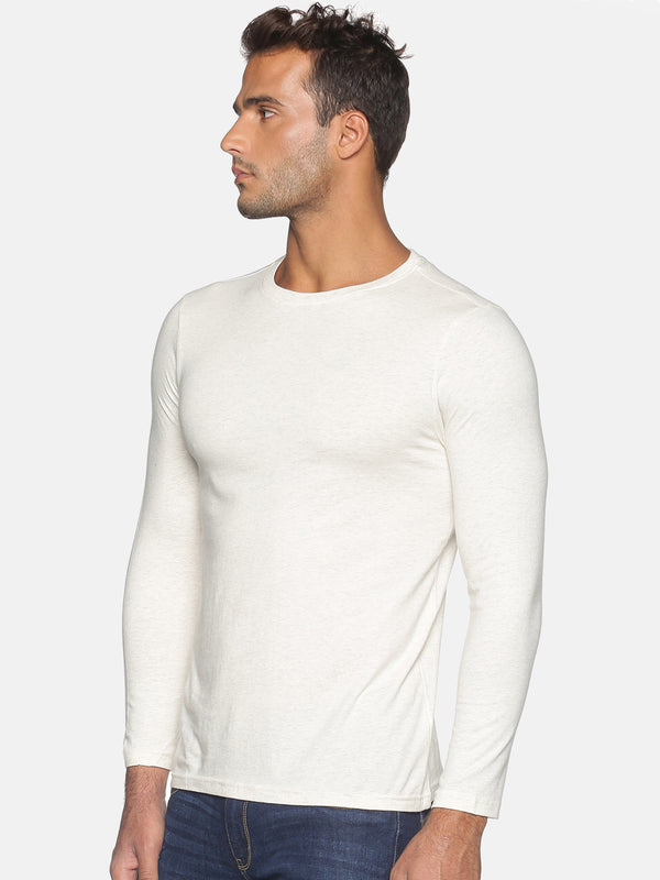 Men's Organic Cotton Oat meal Crew Neck Tee