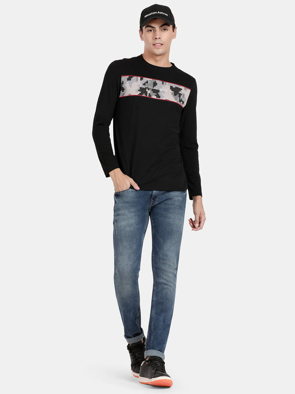Men Camouflage Printed Full Sleeve T-shirt
